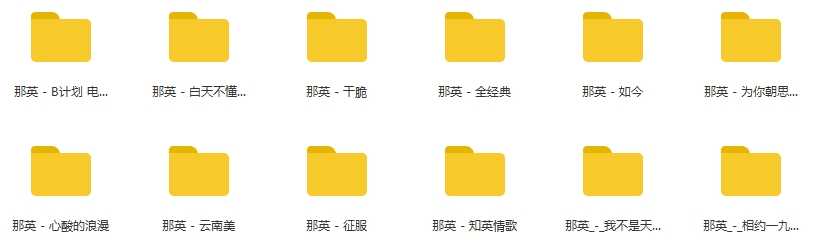 那英12张专辑无损WAV歌曲合集百度云网盘打包下载