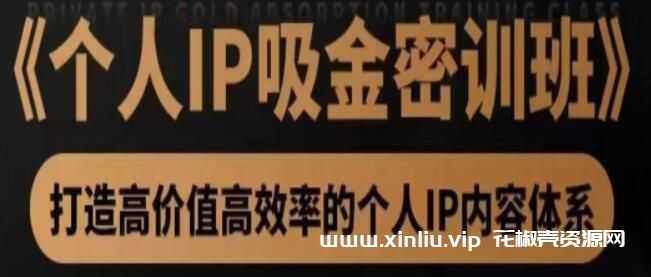 《个人IP吸金密训班》高价值高效率个人IP内容体系