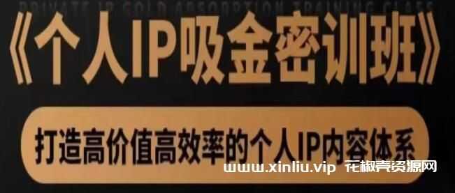 《个人IP吸金密训班》高价值高效率个人IP内容体系