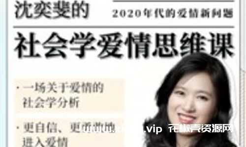 沈奕斐《社会学爱情思维课》