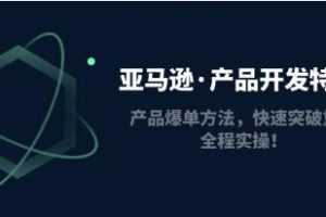 《亚马逊·产品开发特训营》视频-百度云网盘下载
