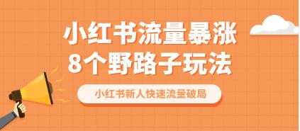 《小红书流量暴涨的8个野路子》