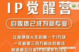 《IP觉醒营》自媒体已成为新专业视频学习资料[MP4/1.01GB]百度云网盘下载